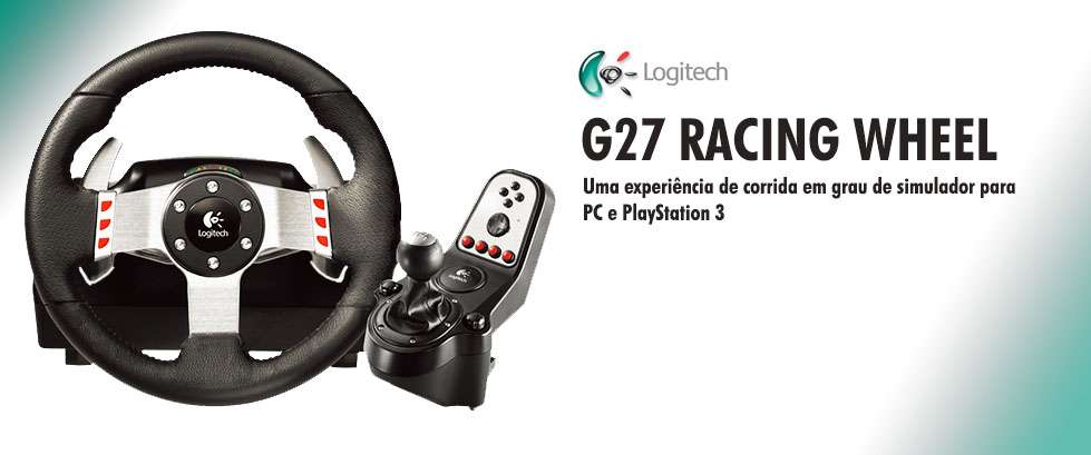 Volante Logitech G27 Force Feedback para PC/PS2/PS3 Câmbio de 6